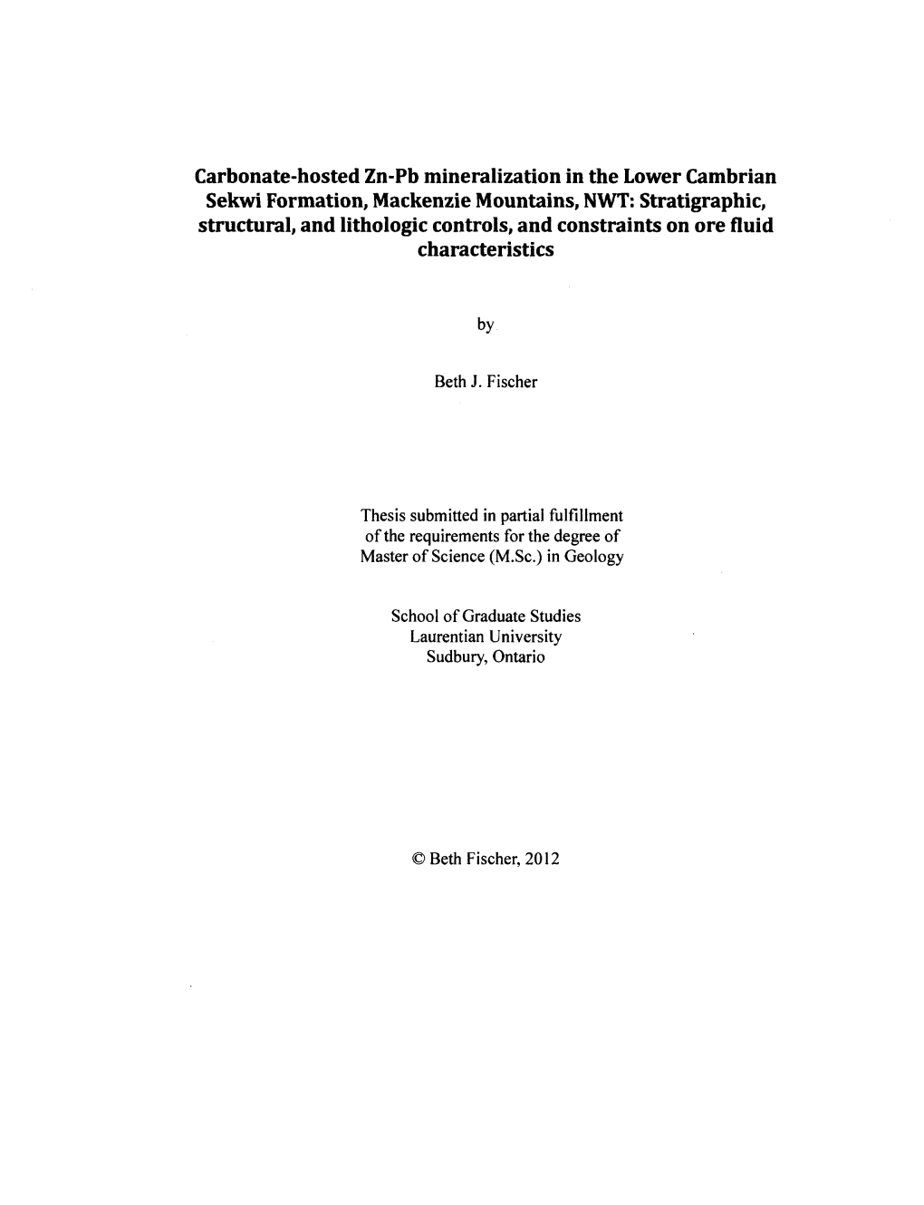 Carbonate-Hosted Zn-Pb Mineralization in the Lower