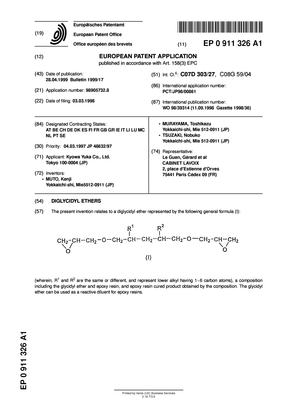 Diglycidyl Ethers