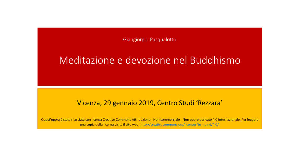 Devozione E Meditazione Nel Buddhismo