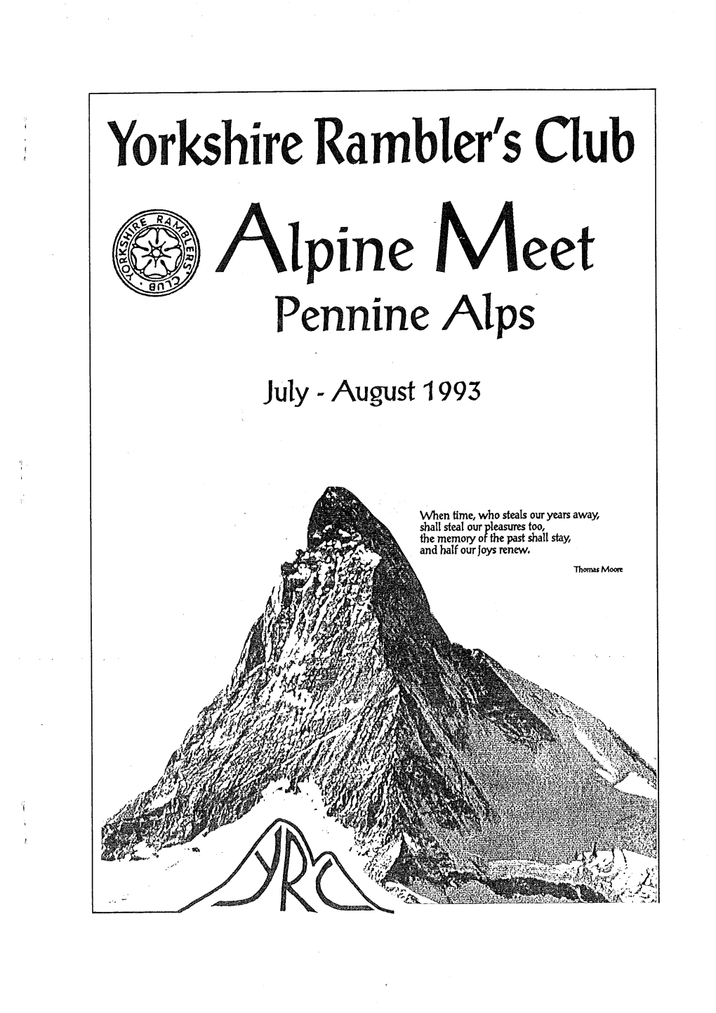 Pennine Alps 1993 Alpine Meet