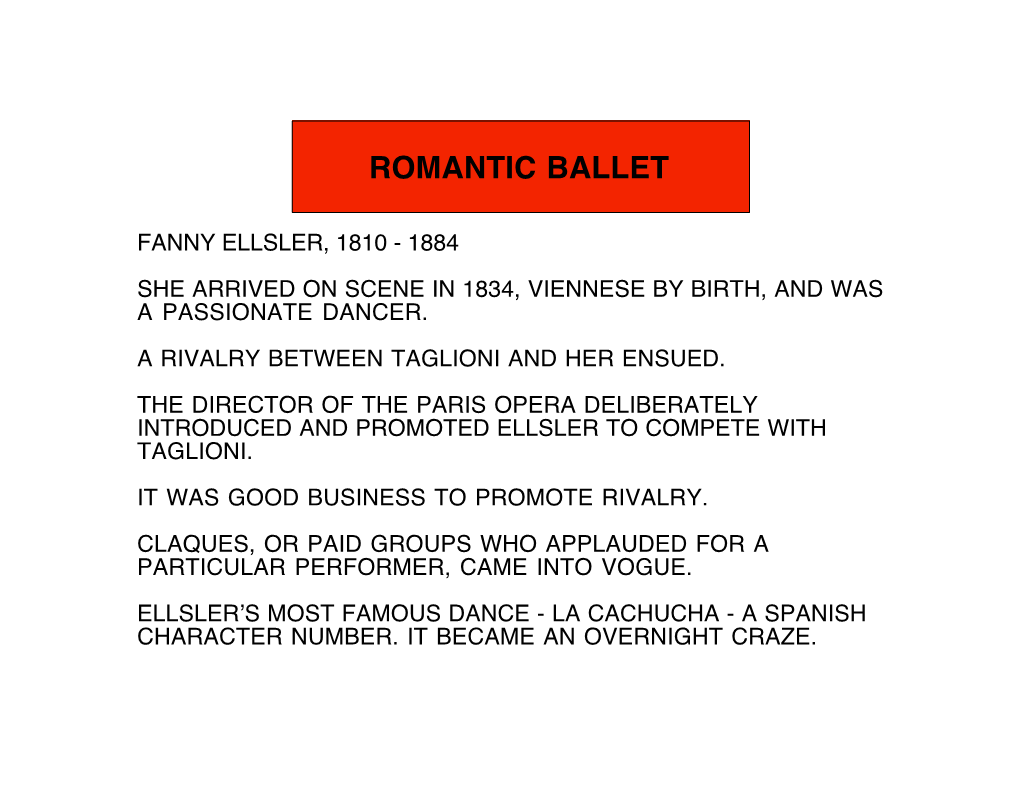 Romantic Ballet