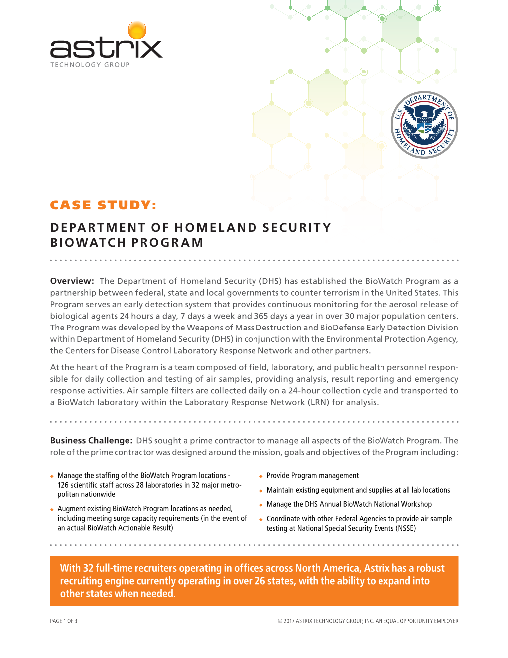 DHS Biowatch Program