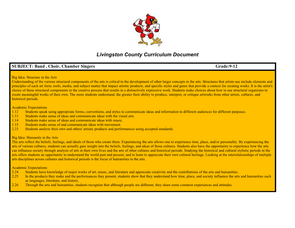 Livingston County Curriculum Document s1