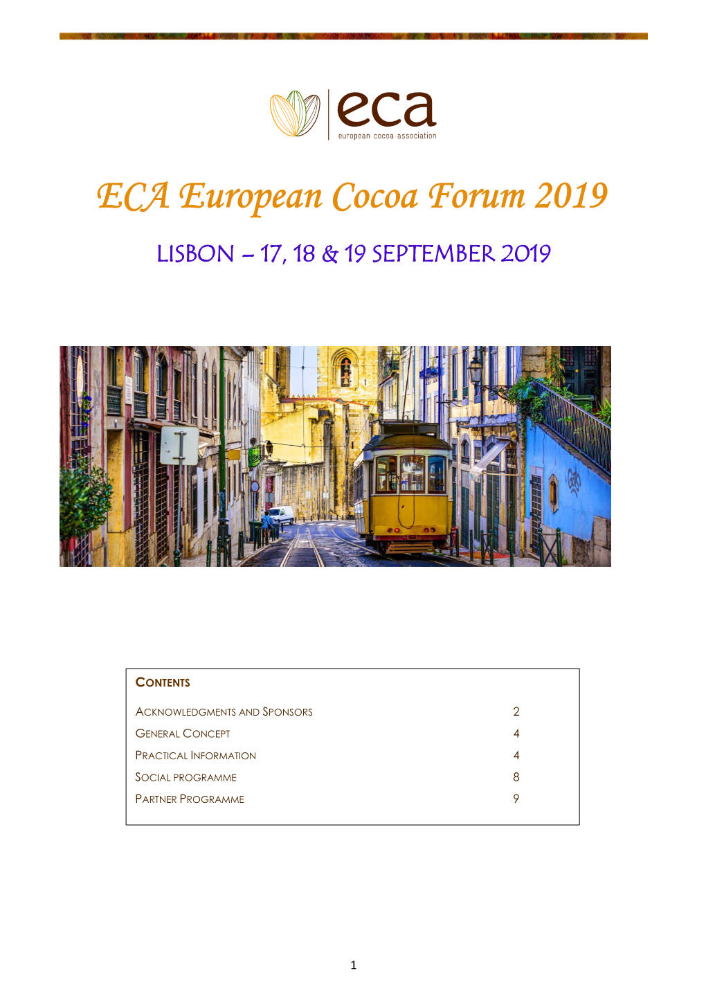 ECA European Cocoa Forum 2019