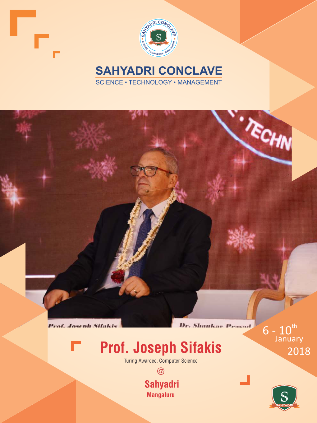 Prof. Joseph Sifakis 2018 Turing Awardee, Computer Science @ Sahyadri Mangaluru Prof