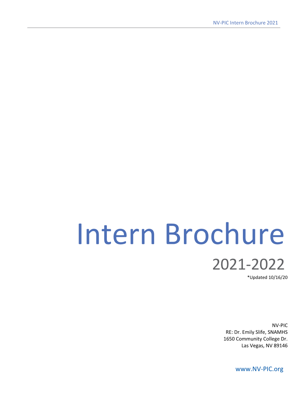 Intern Brochure 2021