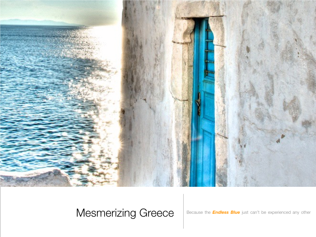 TA GREECE ITINERARIES at a Glance