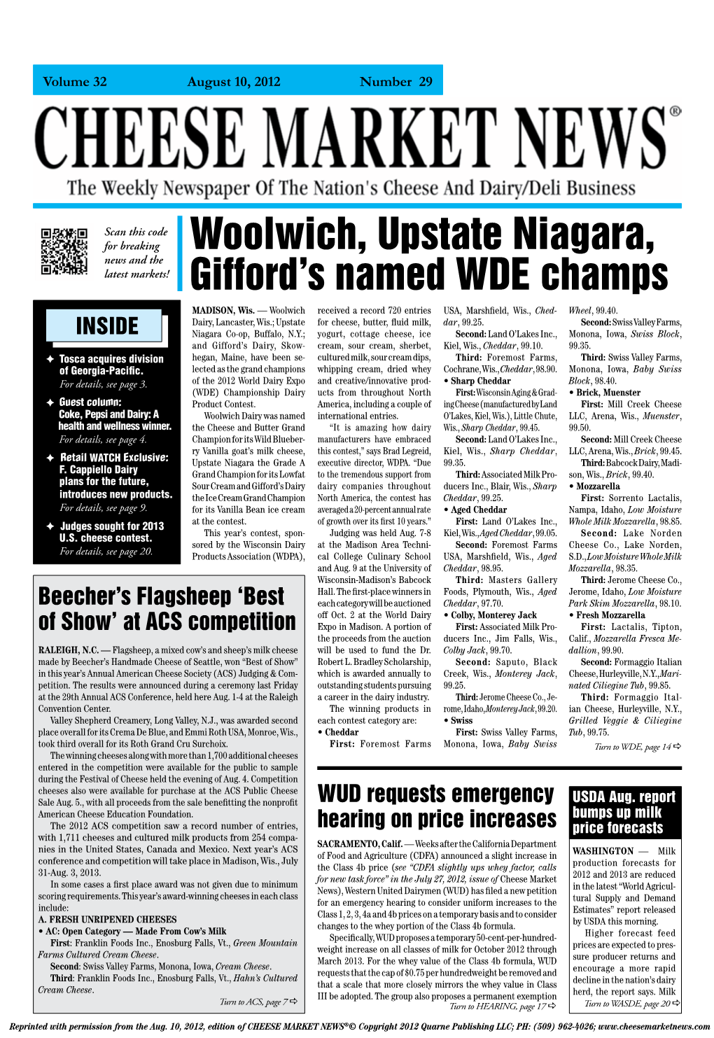 Woolwich, Upstate Niagara, Gifford's Named