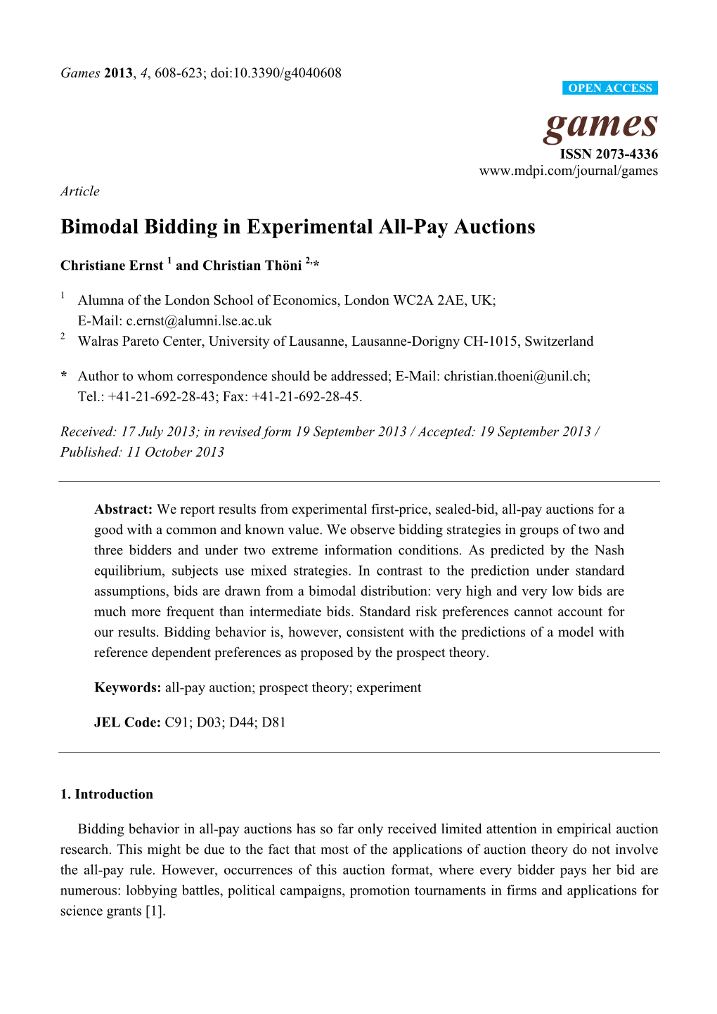 Bimodal Bidding in Experimental All-Pay Auctions