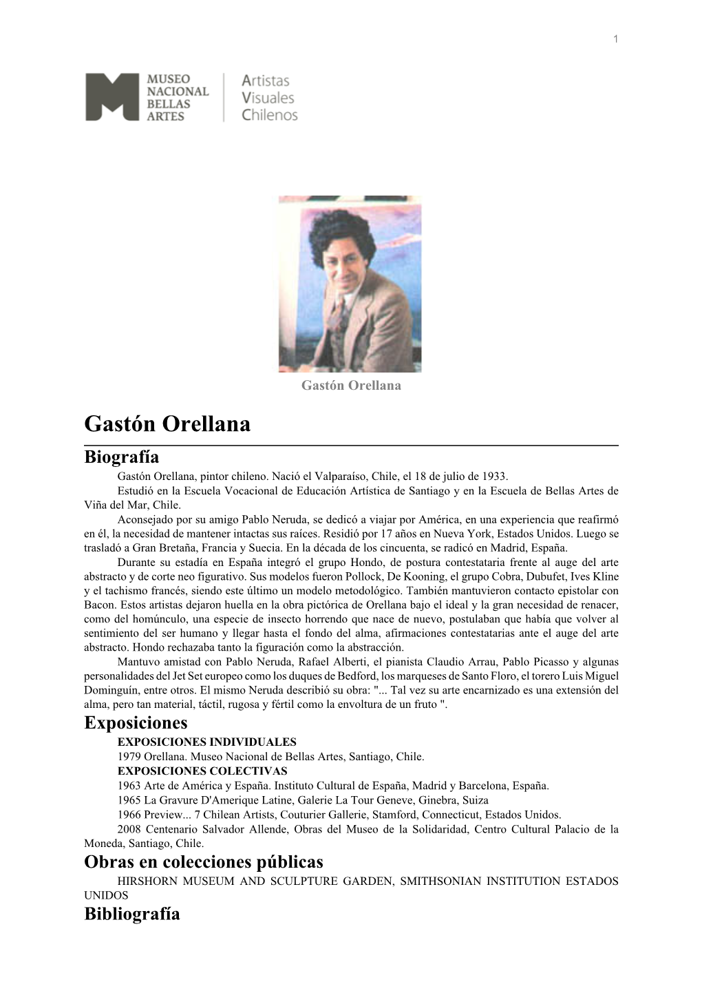 Gastón Orellana Gastón Orellana Biografía Gastón Orellana, Pintor Chileno