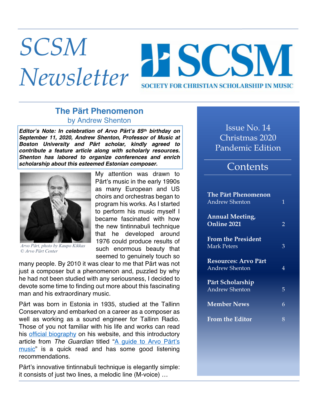 SCSM Newsletter 14