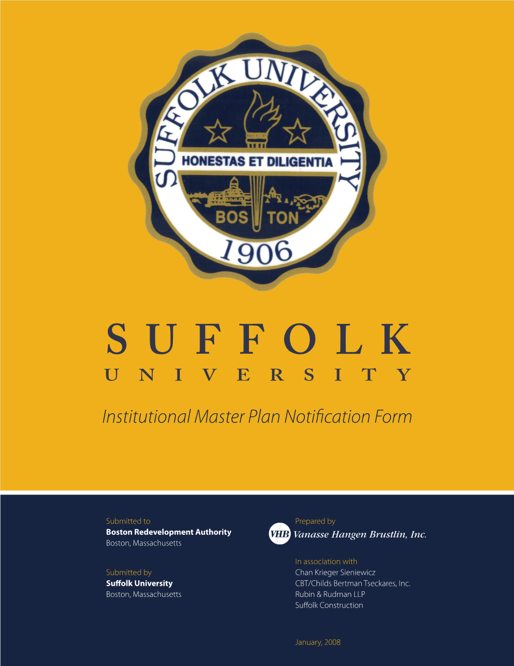 Suffolk University Institutional Master Plan Notification Form