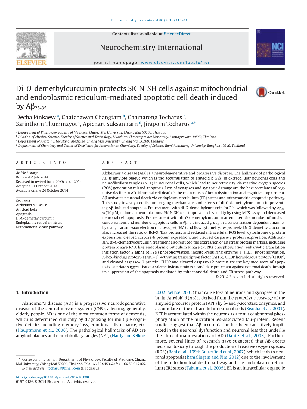 Di-O-Demethylcurcumin Protects SK-N-SH.Pdf