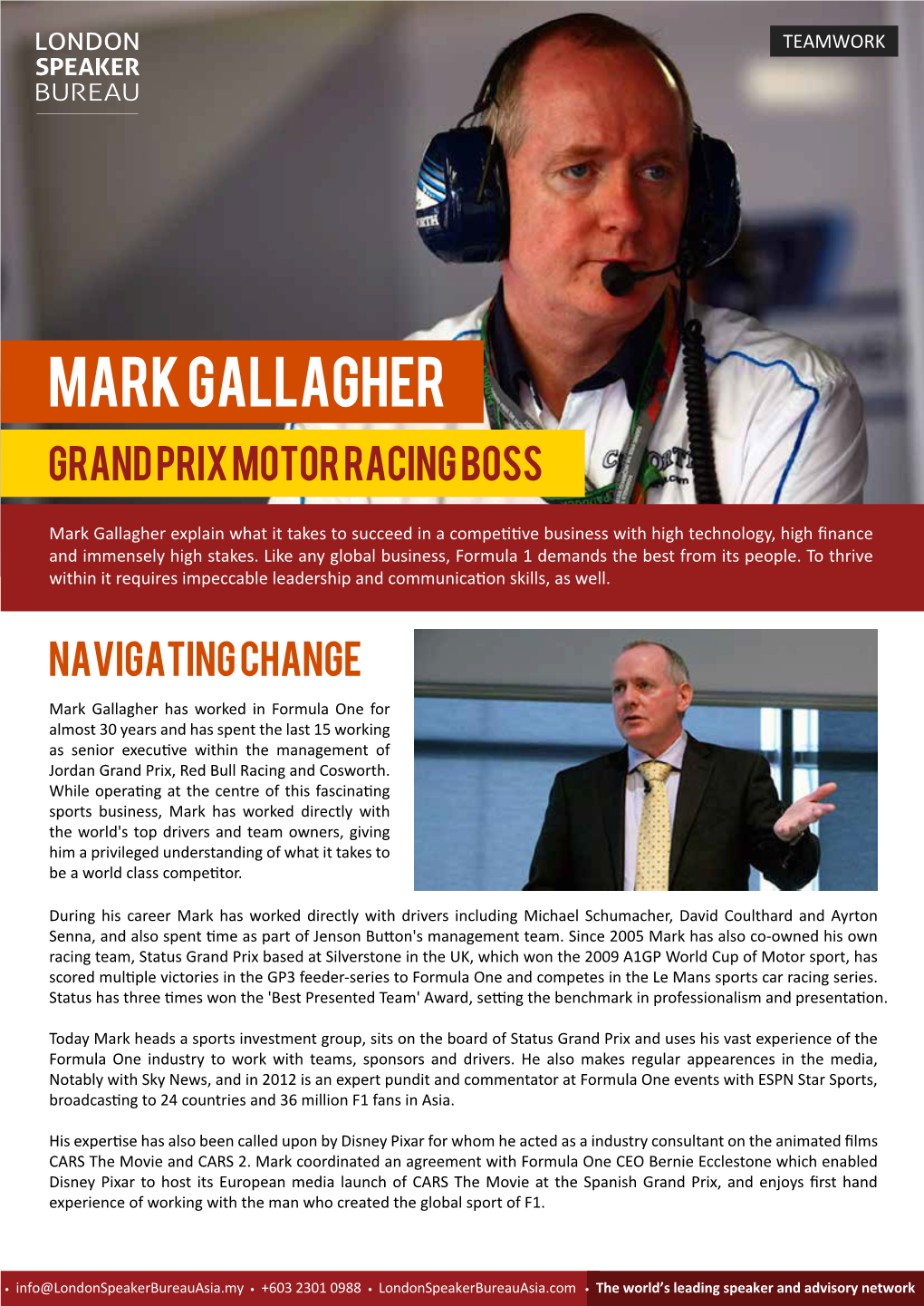 Mark Gallagher Grand Prix Motor Racing Boss