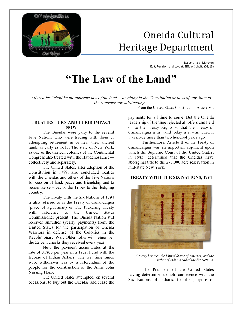 “The Law of the Land”