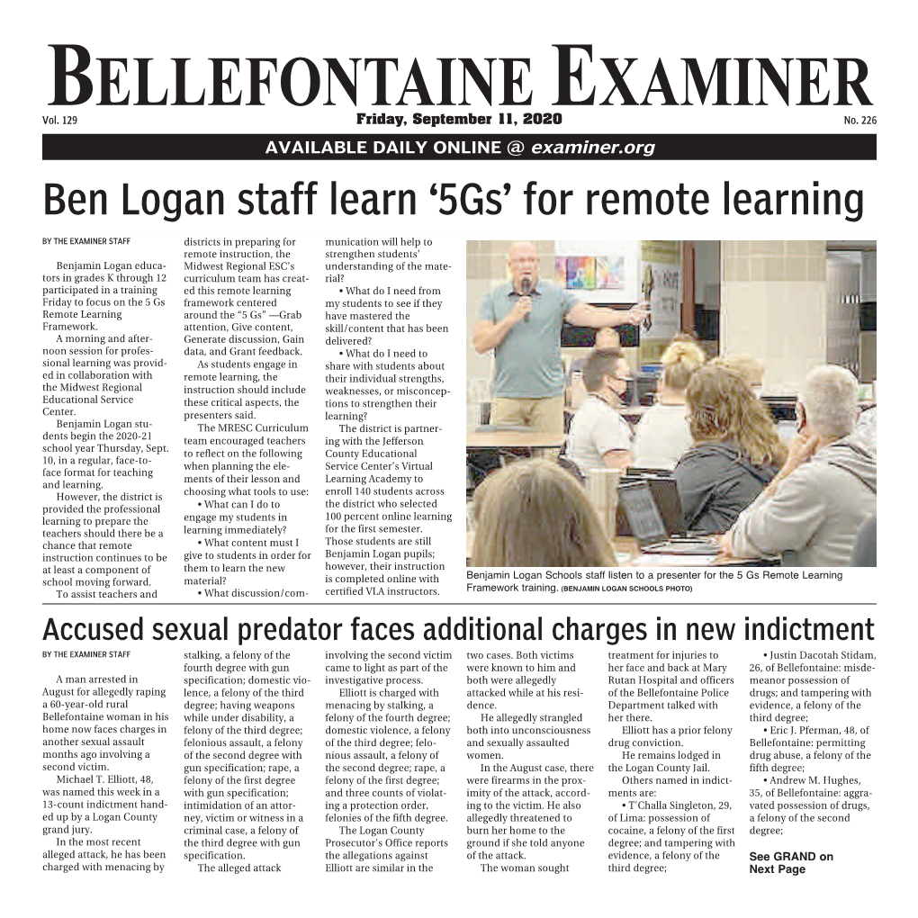 BELLEFONTAINE EXAMINER ONLINE @ Examiner.Org HUBBARD PUBLISHING CO