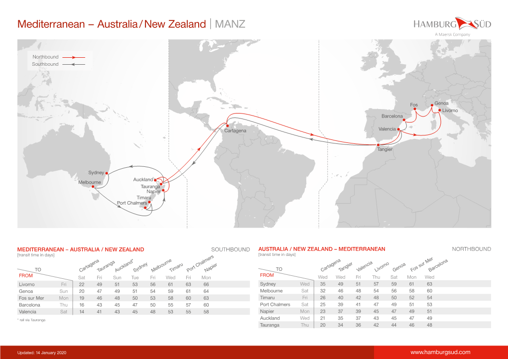 Mediterranean – Australia / New Zealand | MANZ