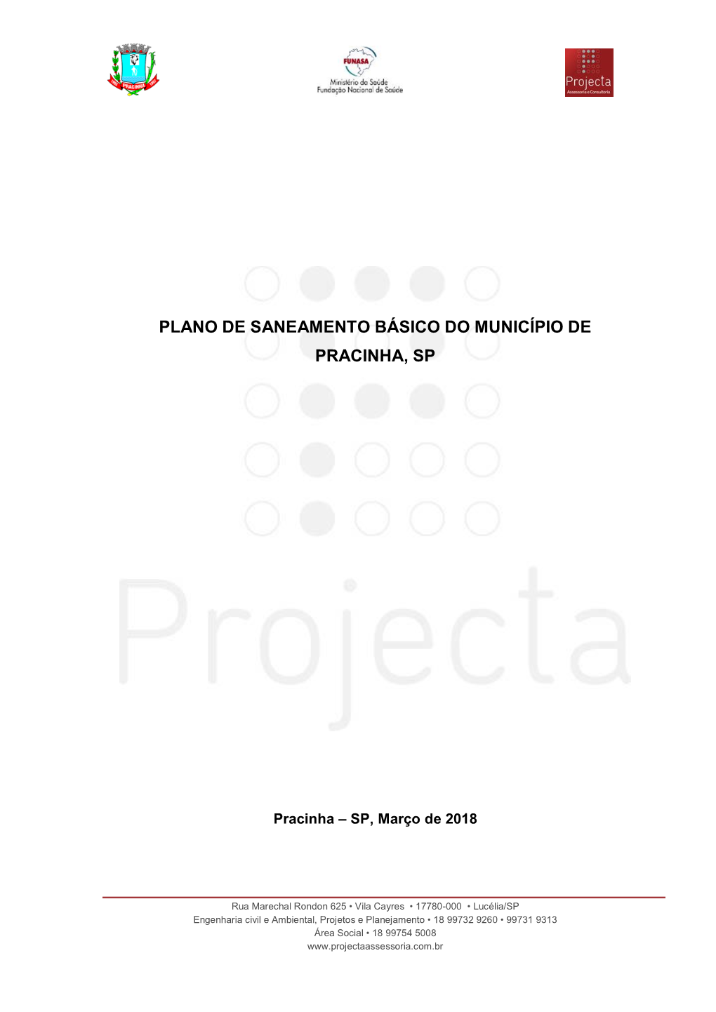 Plano De Saneamento Básico Do Município De Pracinha, Sp