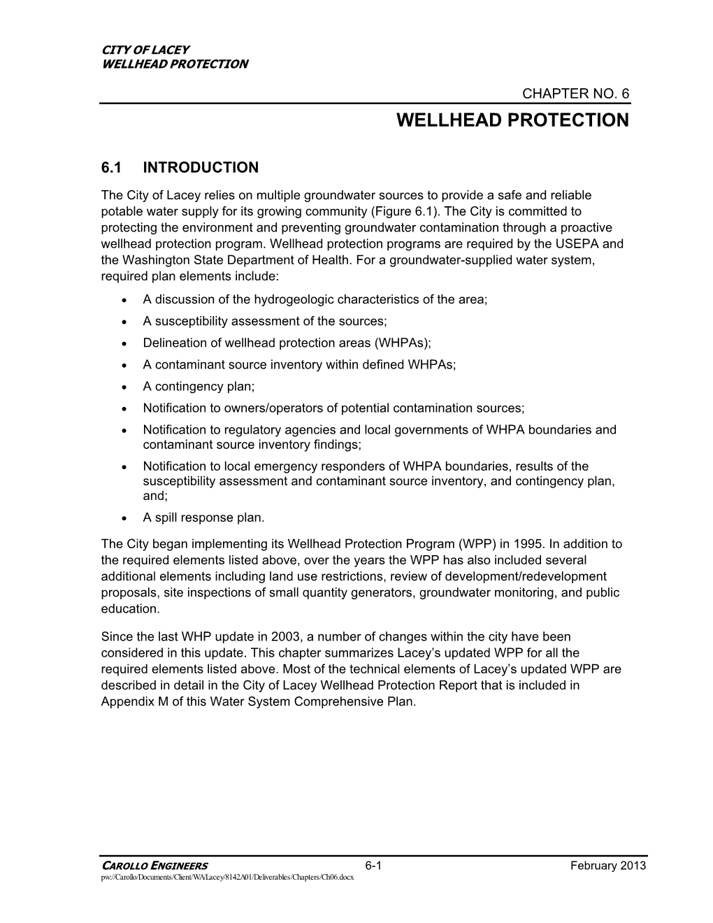 Wellhead Protection