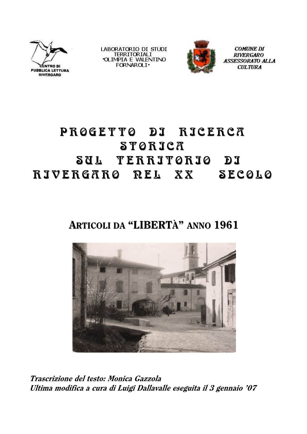 Articoli Da Libertà Anno 1961