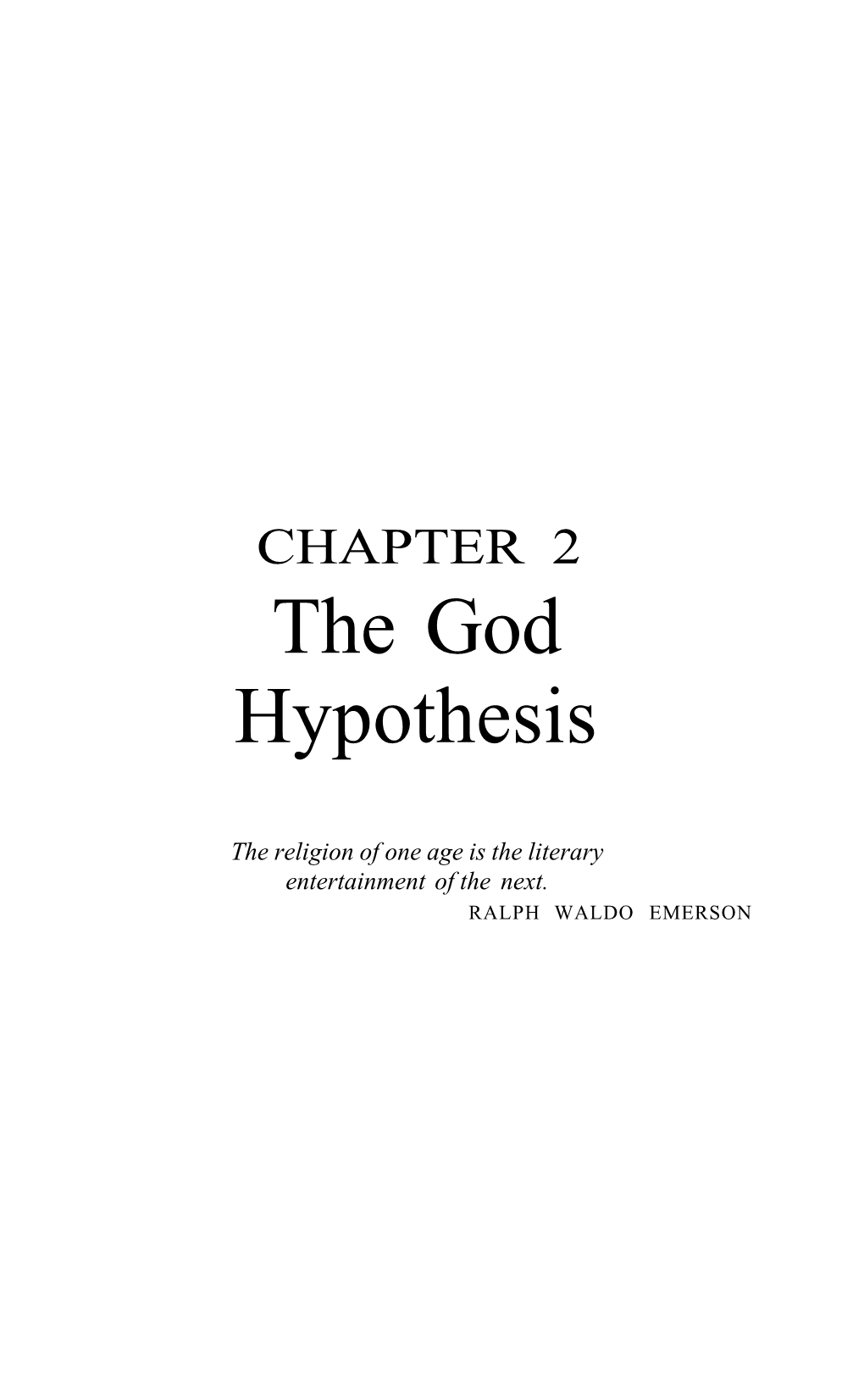 The God Hypothesis