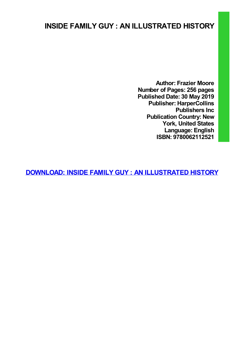 {Download PDF} Inside Family Guy : an Illustrated History