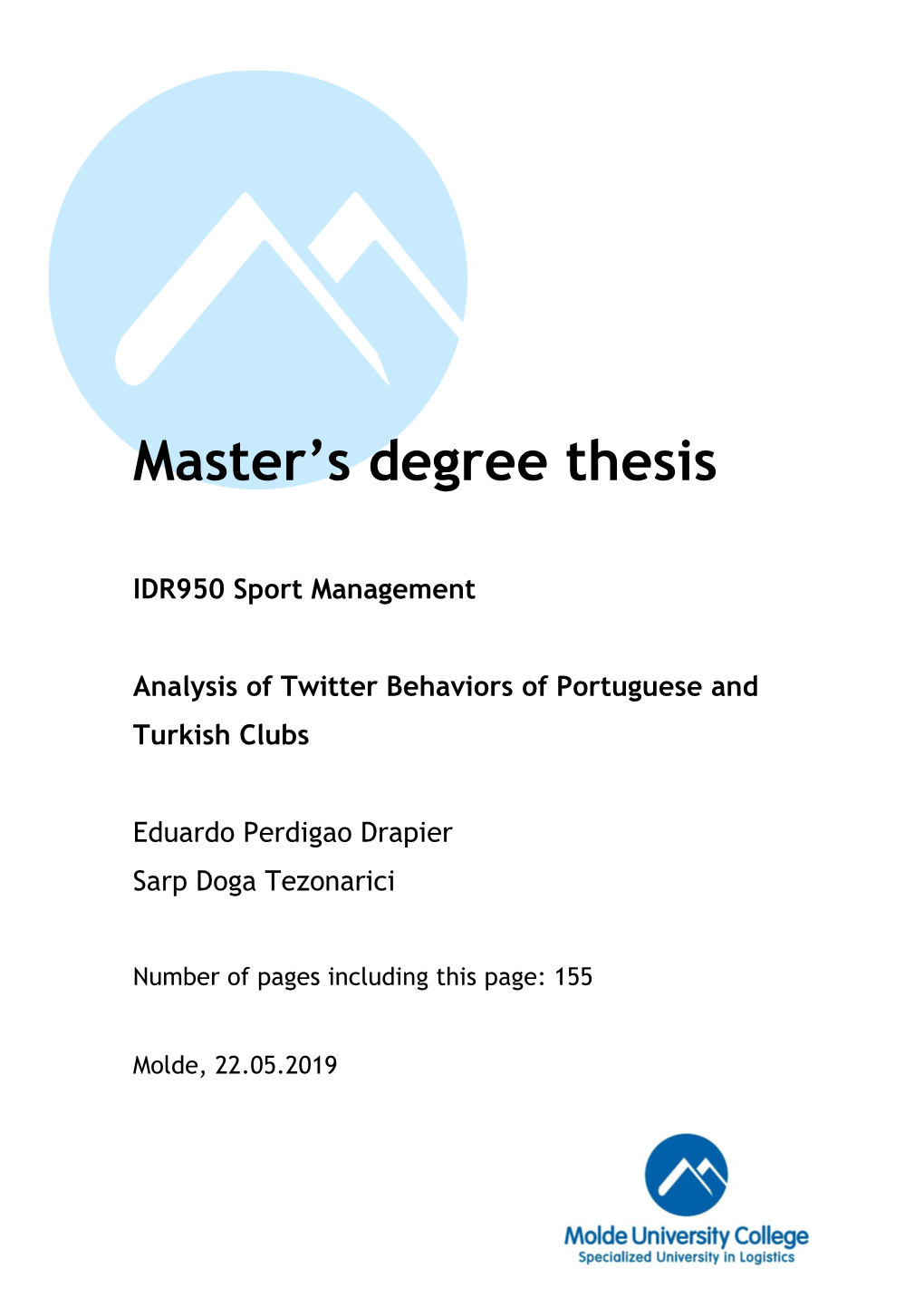 Master's Degree Thesis