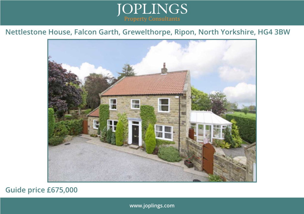 Nettlestone House, Falcon Garth, Grewelthorpe, Ripon, North Yorkshire, HG4 3BW