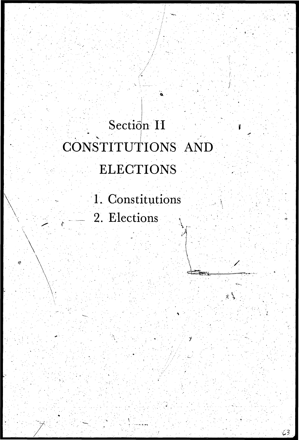Constitutions and Elections