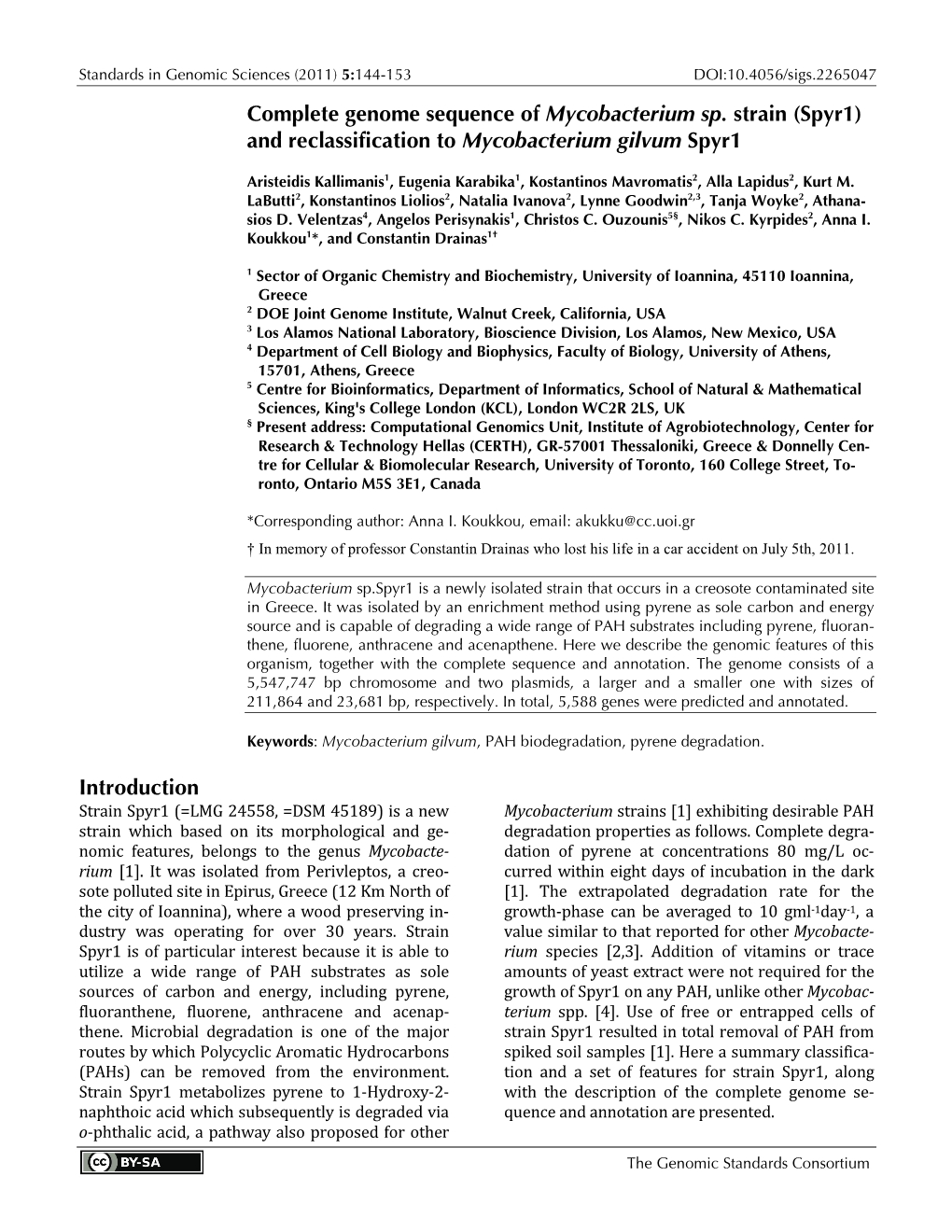 Mycobacterium Gilvum Spyr1