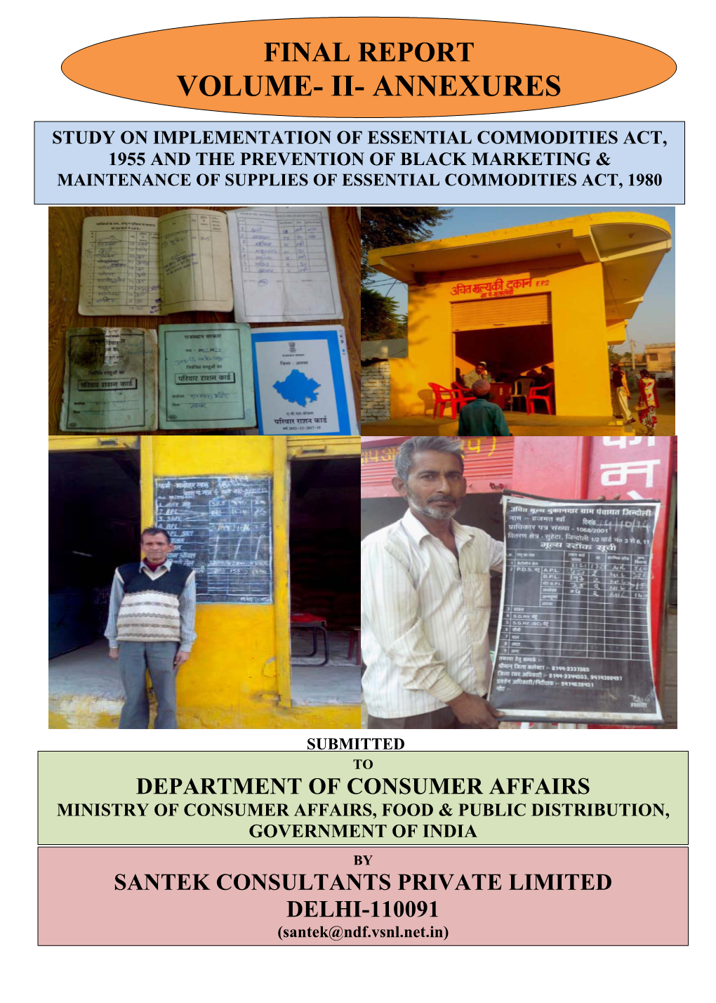 Study on Implementation of Essential Commodities Act, 1955 and the Prevention of Black Marketing
