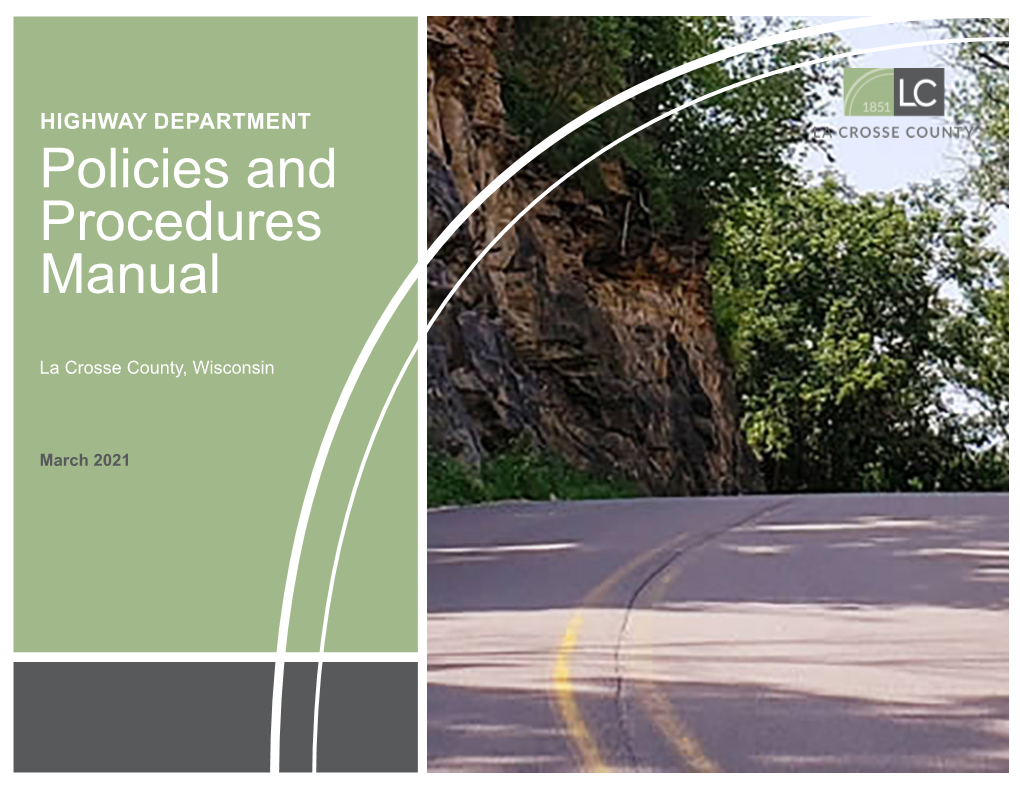 La Crosse County Highway Department Policies and Procedures Manual