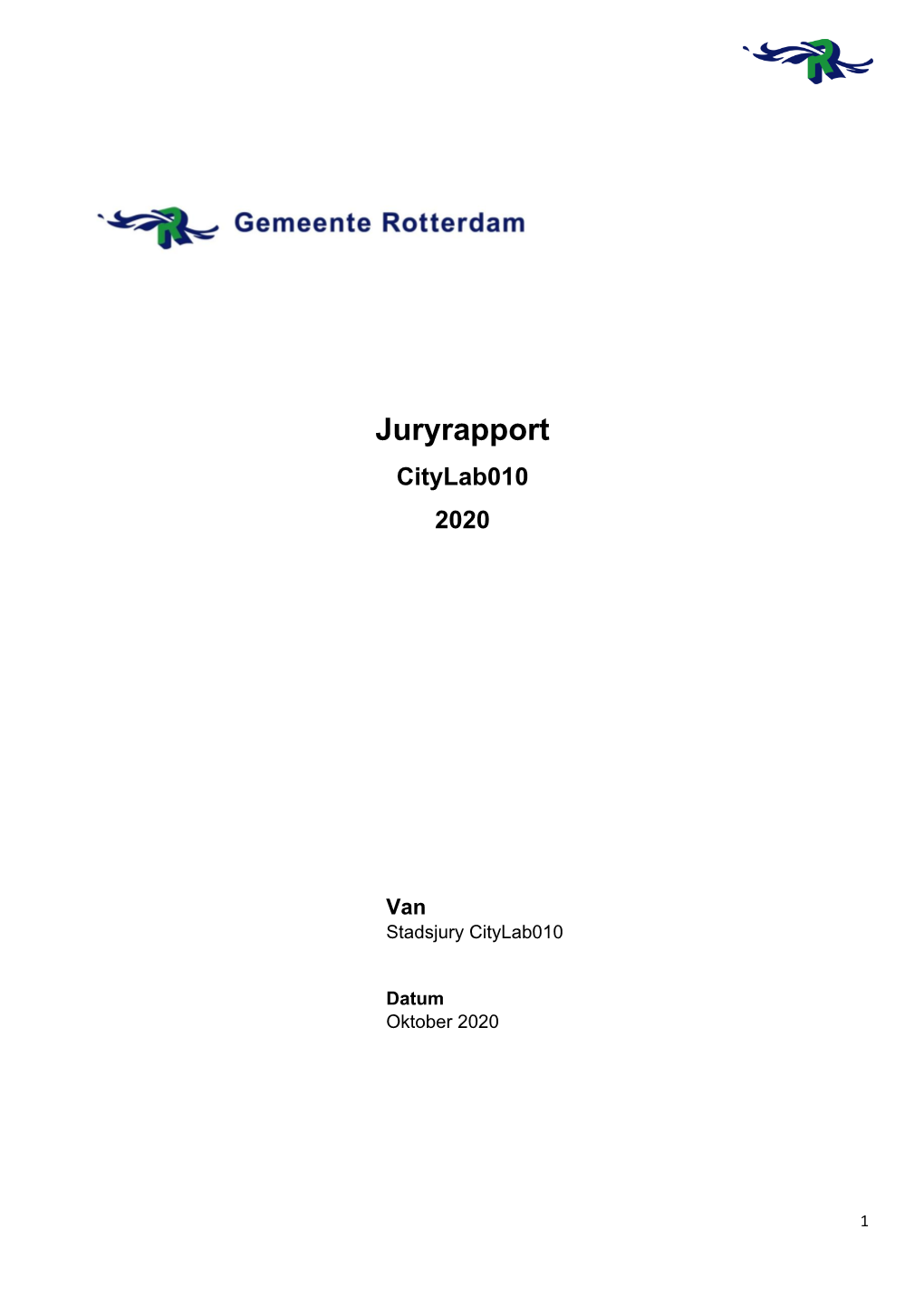 Juryrapport Citylab010 2020