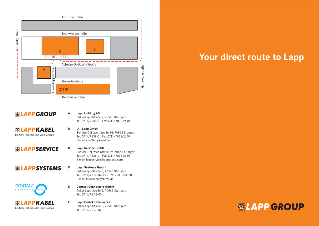 Your Direct Route to Lapp Schulze-Delitzsch-Straße