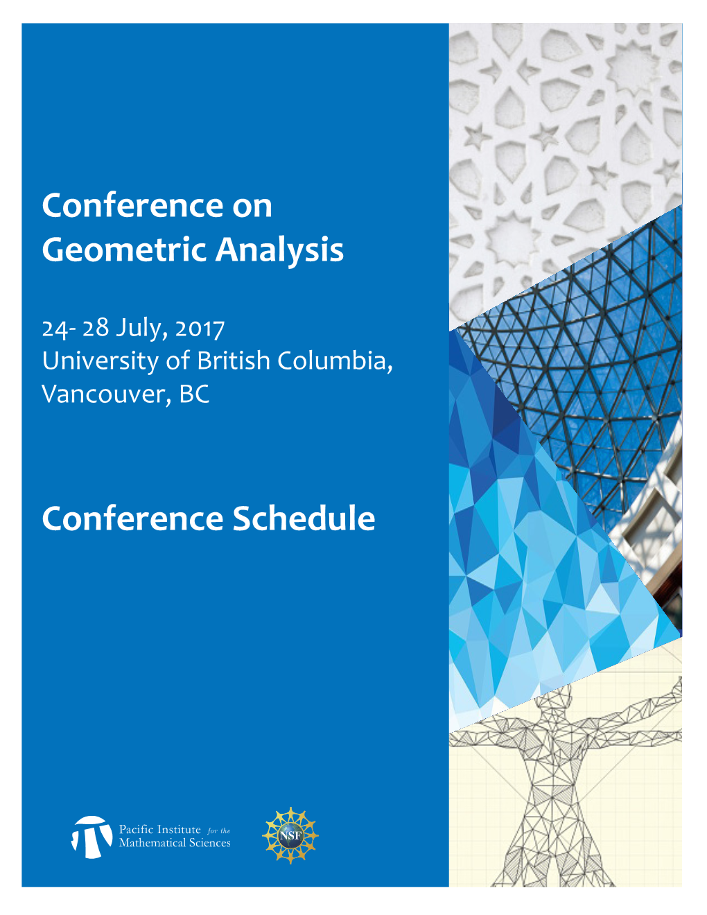 Conference on Geometric Analysis Conference Schedule