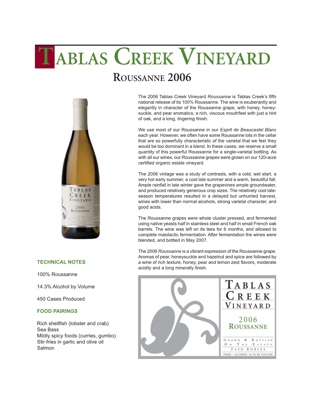 Roussanne06 Printable Wine Page.Indd