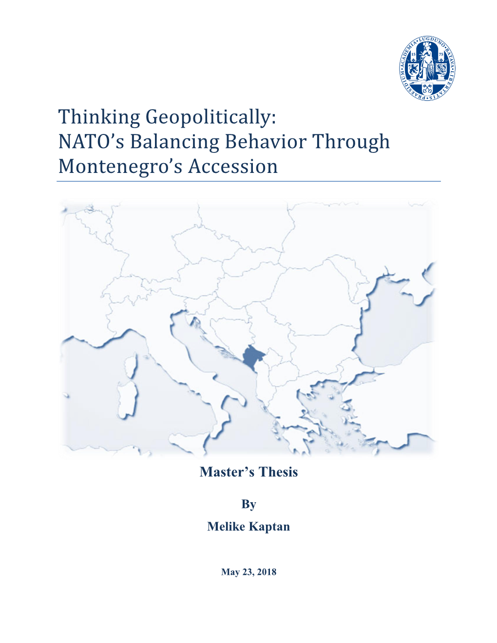 NATO's Balancing Behavior Through Montenegro's Accession