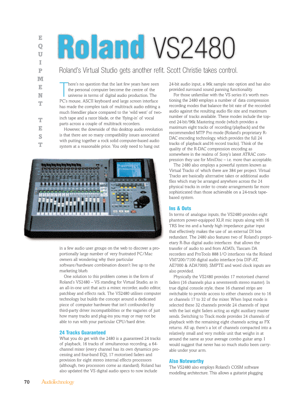 Roland VS2480 Recorder Issue 16