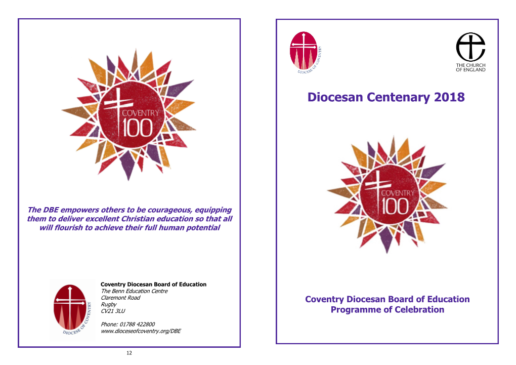 Diocesan Centenary 2018