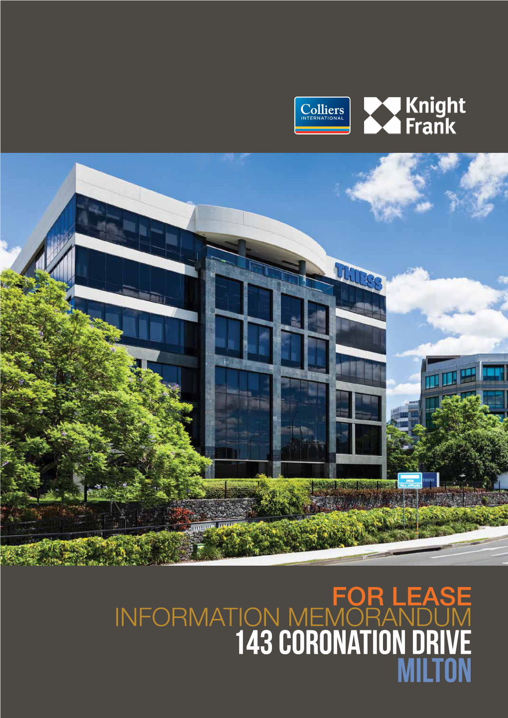 143 Coronation Drive Milton Introduction Knight Frank and Colliers Are Extremely Proud to Present 143 Coronation Drive, Available for Sub-Lease Or Direct Lease