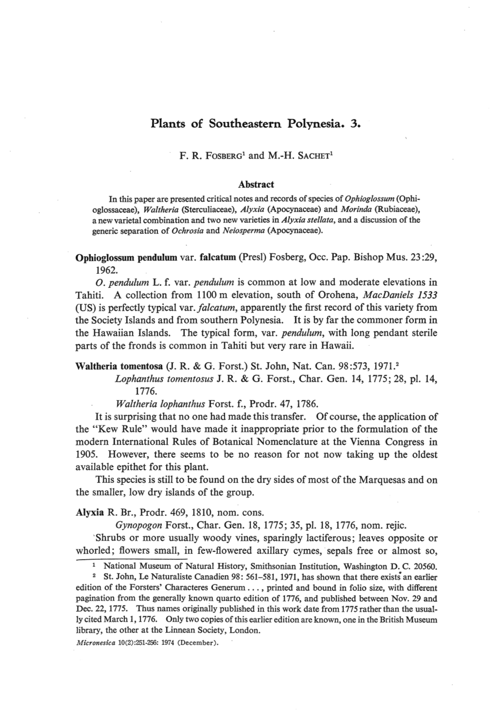 Plants of Southeastern Polynesia. 3