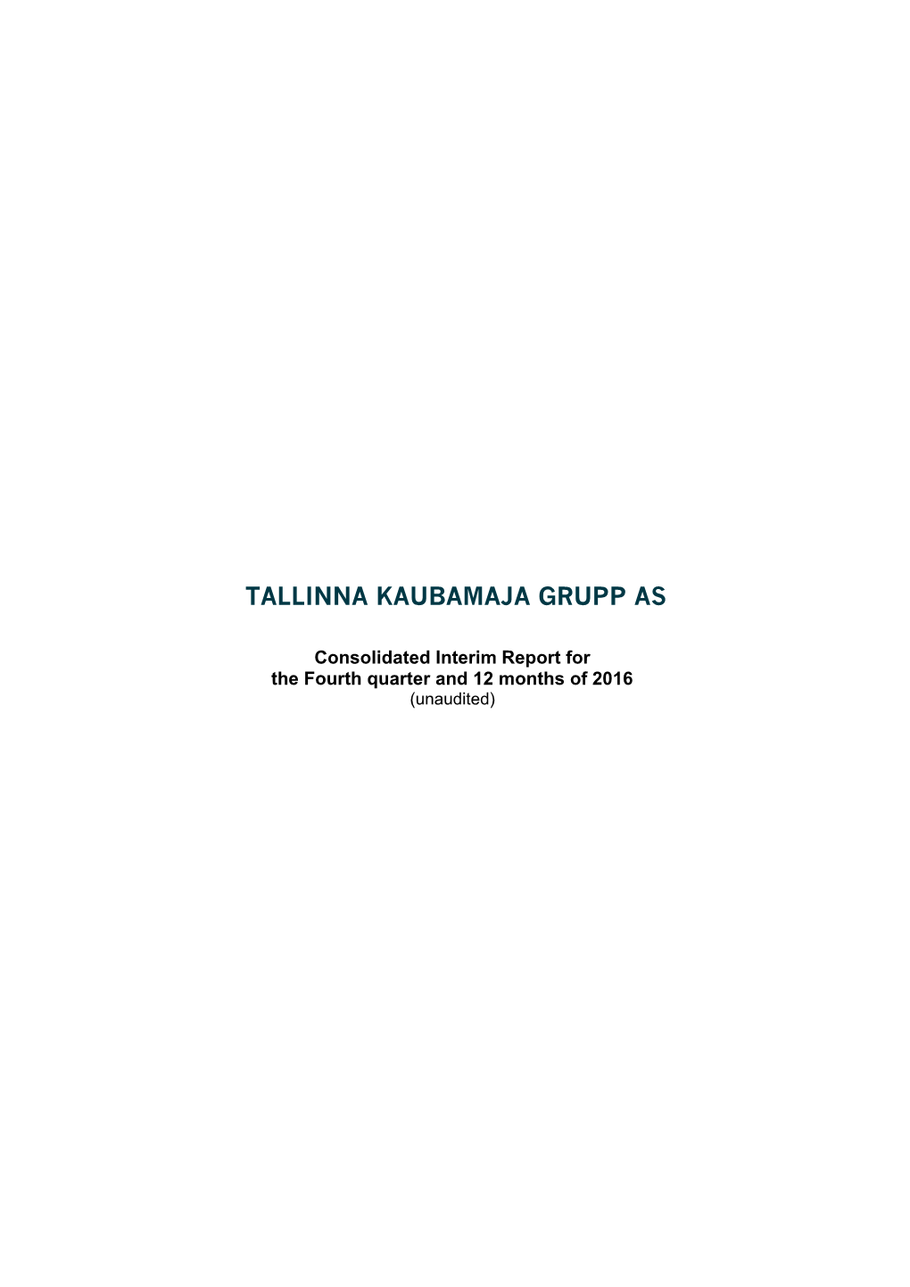 Tallinna Kaubamaja Grupp As