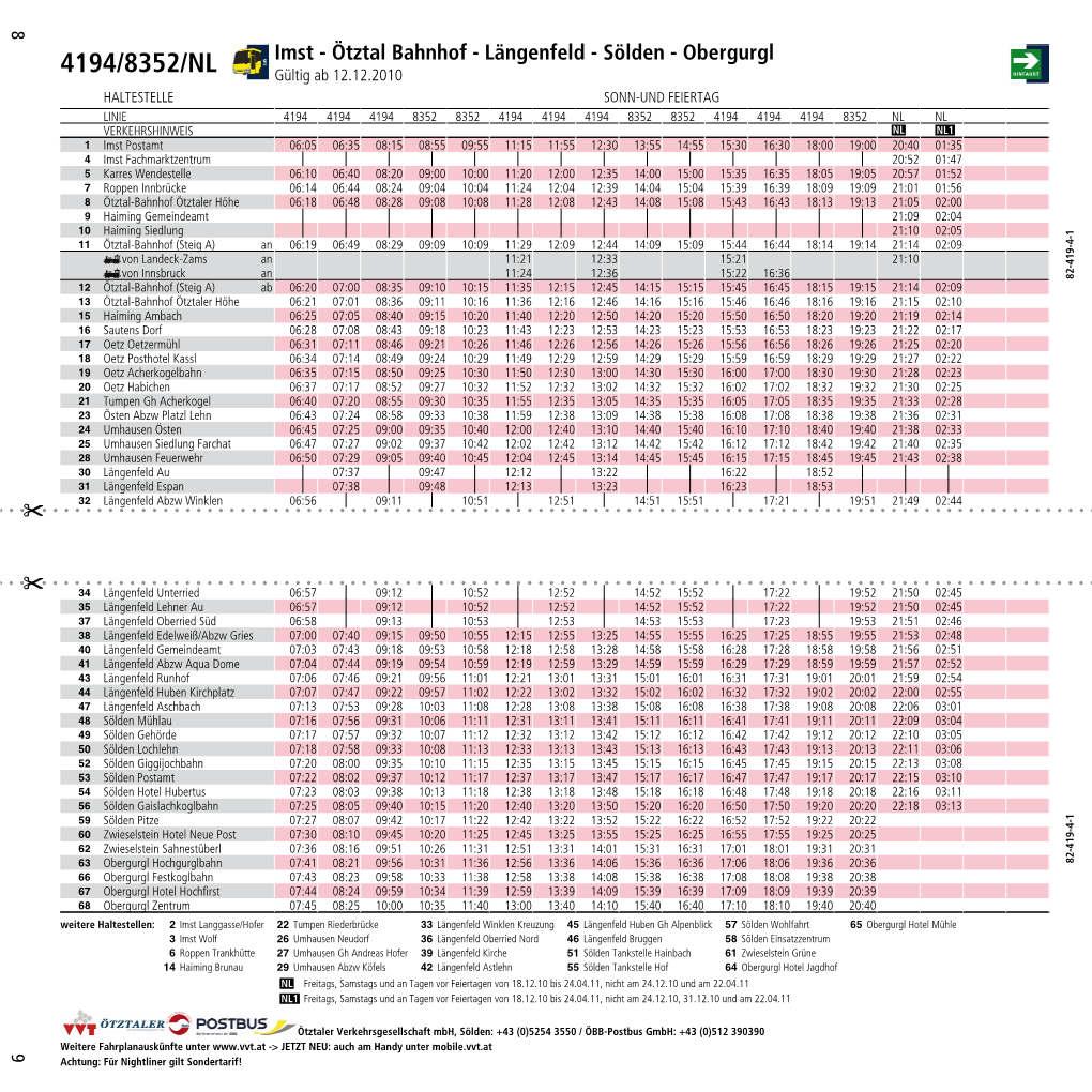 4194/8352/NL 4194/8352/NL Weitere Haltestellen