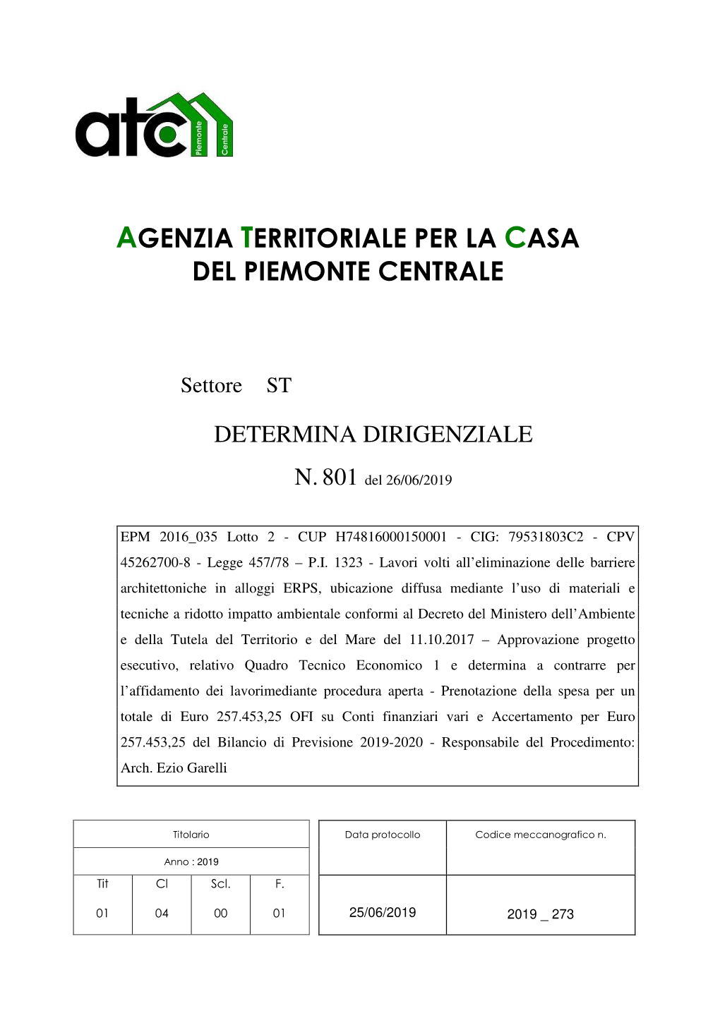 Agenzia Territoriale Per La Casa Del Piemonte Centrale