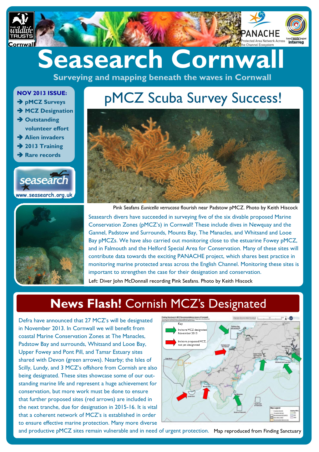 Seasearch Cornwall Surveying and Mapping Beneath the Waves in Cornwall