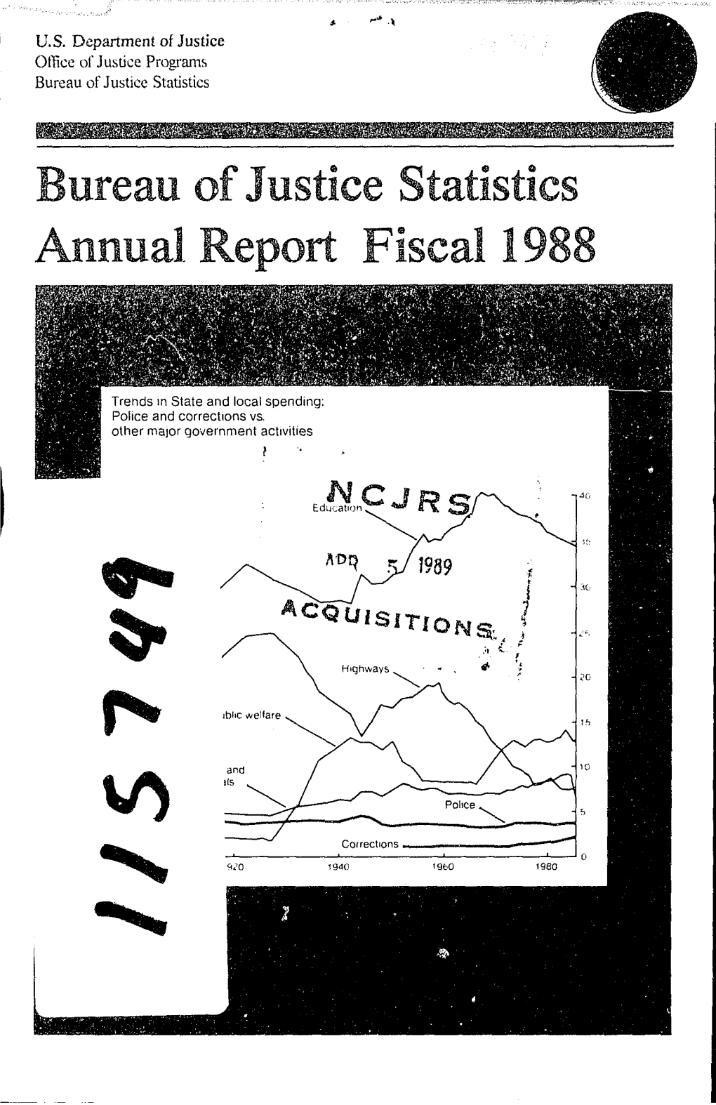 Bureau of Justice Statistics Annual Report Fiscal 1988
