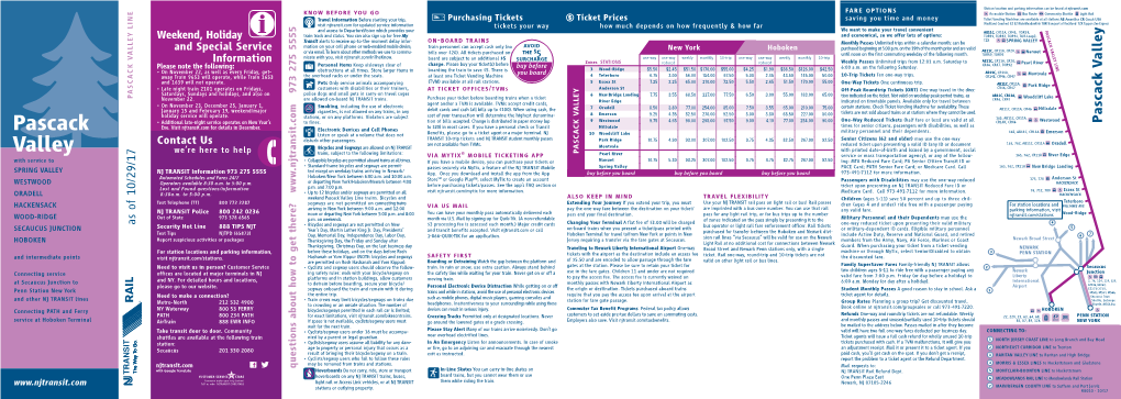 Pascack Valley Line Timetable