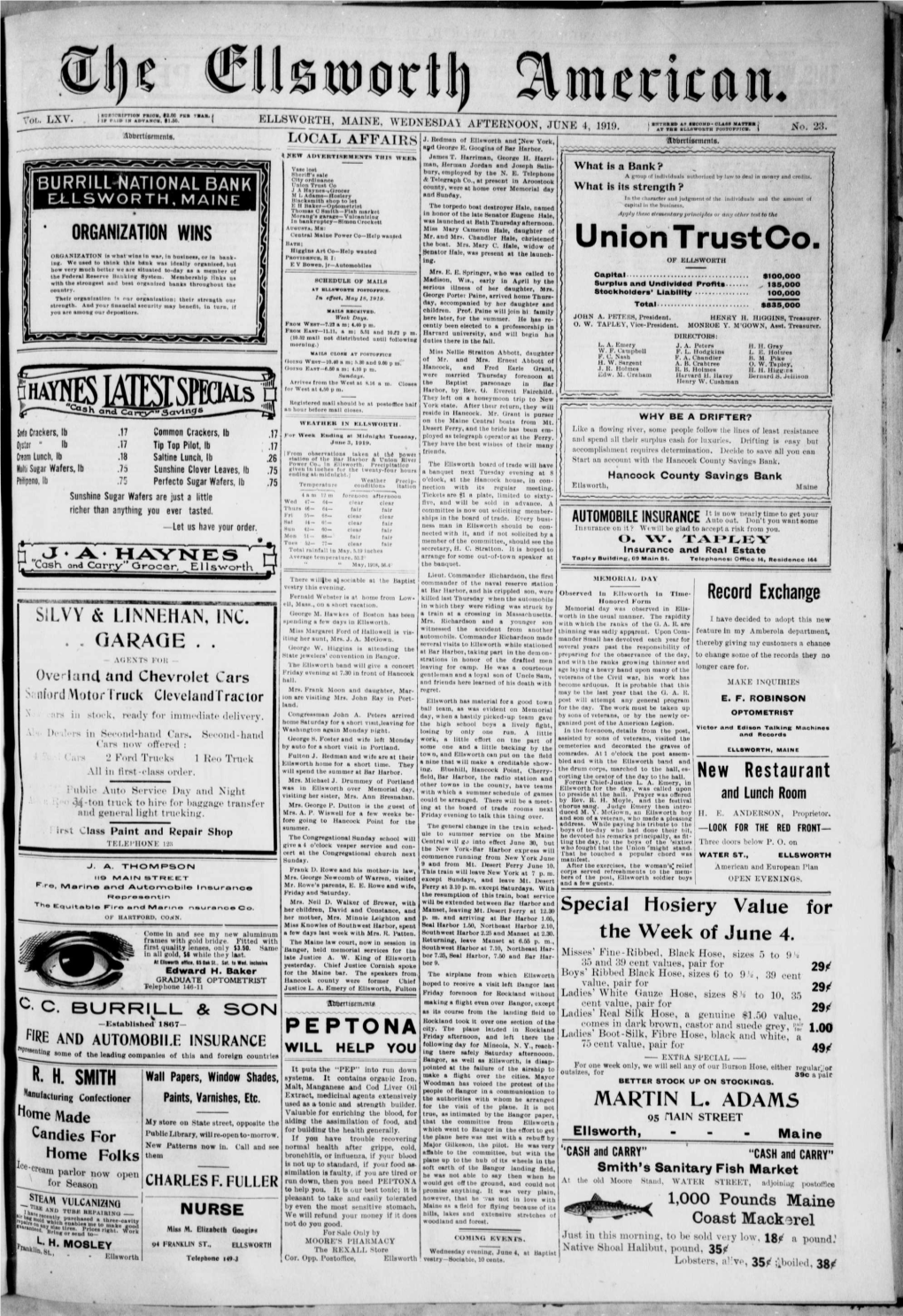 Ellsworth American : June 4, 1919