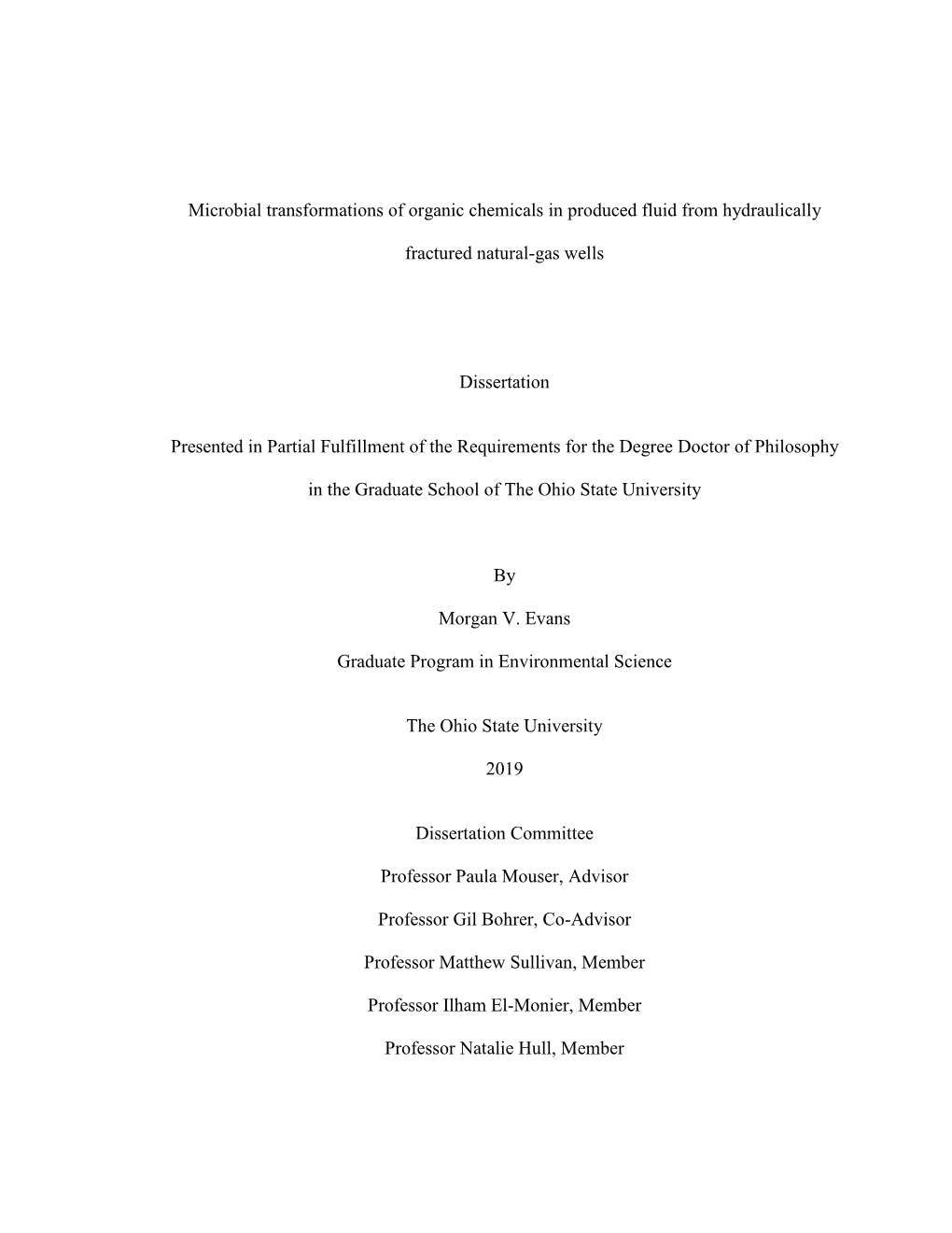 1 Microbial Transformations of Organic Chemicals in Produced Fluid From