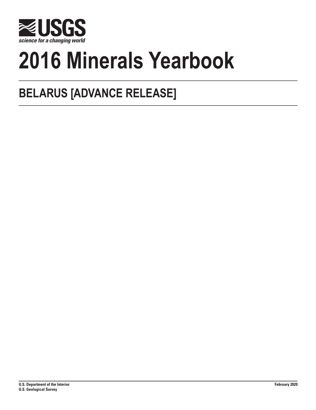 The Mineral Industry of Belarus in 2016